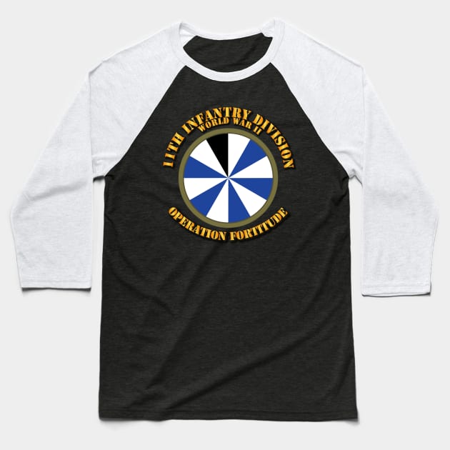 11th Infantry Division - WWII Baseball T-Shirt by twix123844